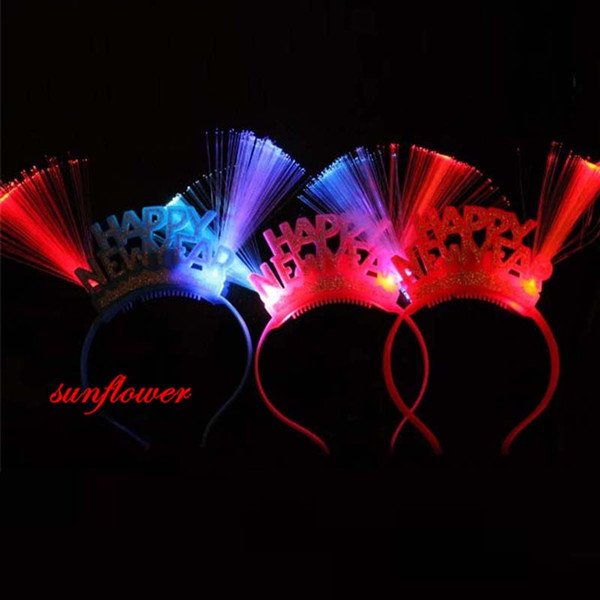 Women Girls Light Up Flashing Blinking LED Fiber Headband Adult Kids Fun Party Decoration Led Rave Hair Accessories Toy