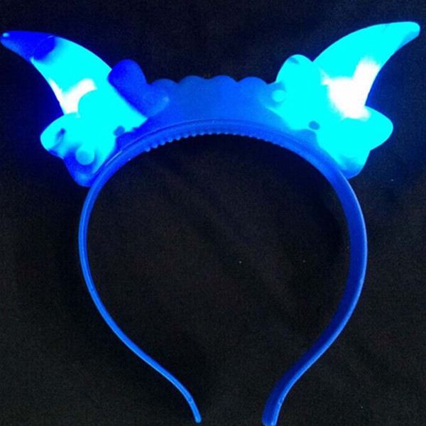 Light Up Blinking Sheep Horn Headband FLASHING Head Band Fun Party Decoration Led Rave Hair Accessories Toy