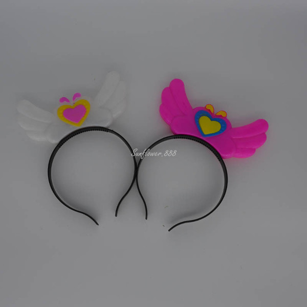 Women Girls Light Up Blinking Angel Headband FLASHING Head Band Birthday Party Halloween Wedding Led Rave Hair Accessories Toy