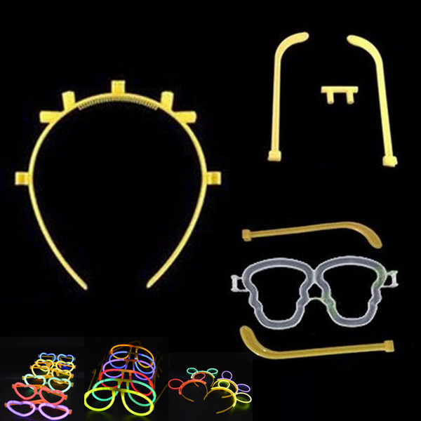 Skull Heart Oval Eyeglasses Glasses Frame Bunny Headband Fun Party Decoration Favor Gift Led Rave Hair Accessories Toy