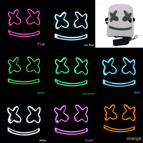 DJ Marshmello Mask Full Face Cosplay Costume Carnaval Halloween Prop Latex Masks Headdress Accessories High-end headgear kids toys