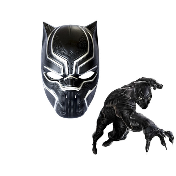 Avenger 4:Endgame Black Panther Face Mask Halloween Men's PVC Party Decor Mask Xmas Cosplay Costume Adults Masquerade Xmas Movie Fantastic