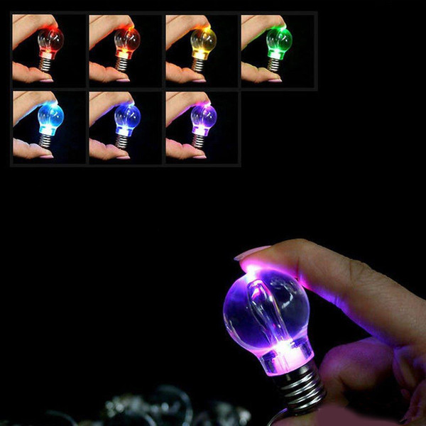 New arrival Three colour Changing Led Light battery Mini Bulb Torch Keyring Keychain mini led keychain lights Chain KEY RING BULBS lighting