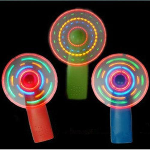 Summer led mini fan colorful small fan flash toy Rave LED Lighted Toys