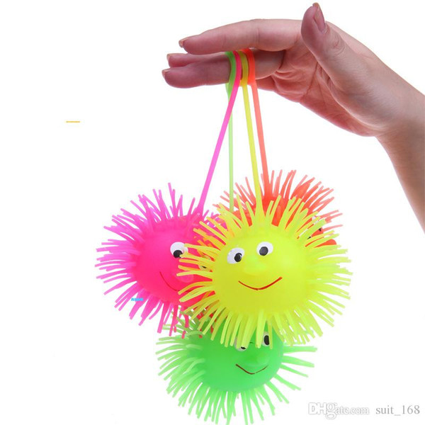 free shiipping whilesale Maomao luminous ball luminous plush ball flash elastic Hedgehog ball vent toys children's toys wholesale