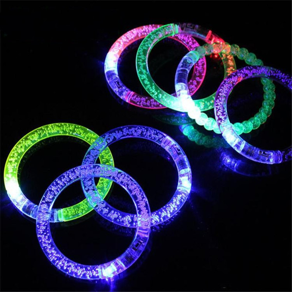 New Christmas LED Flash Blink Blinking Color Changing Light Lamp Party Fluorescence Club Stage Bracelet Bangle free DHL