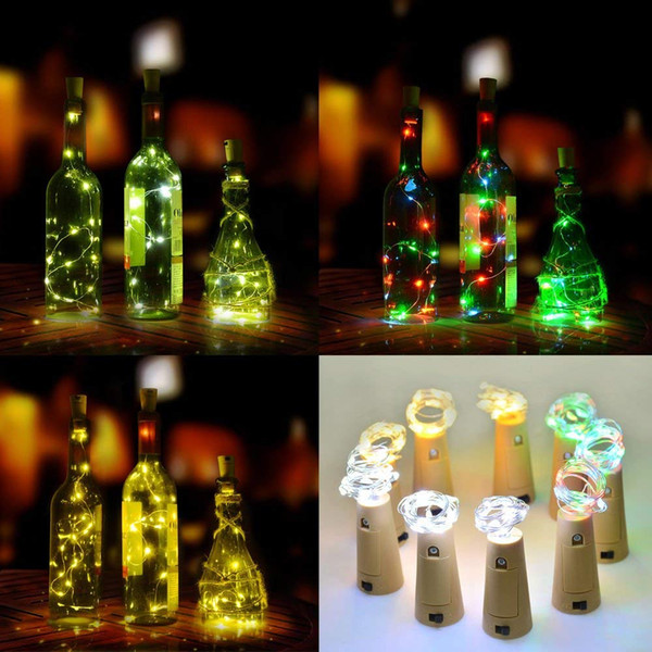 1M 10LED Bottle Lights Cork Shape Mini String Lights Wine Bottle Fairy Strip Battery Operated For DIY Christmas Wedding Party Decoration