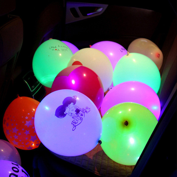 5pcs/lot LED Lights Colorful Flash Luminous Balloons Wedding Party Decoration Light Balloon Valentine's Day Christmas Supplies