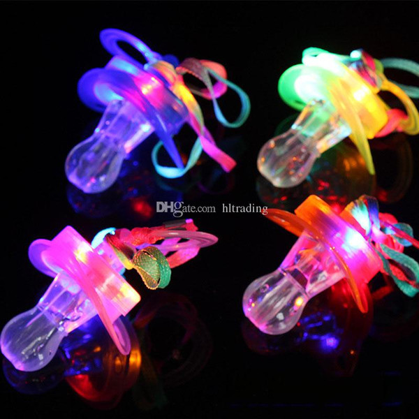 Light Pacifier shape LED Whistle toy Rave Party Glowing Flashing Lanyard nipples toys kids led toy Party gift pub props C5643