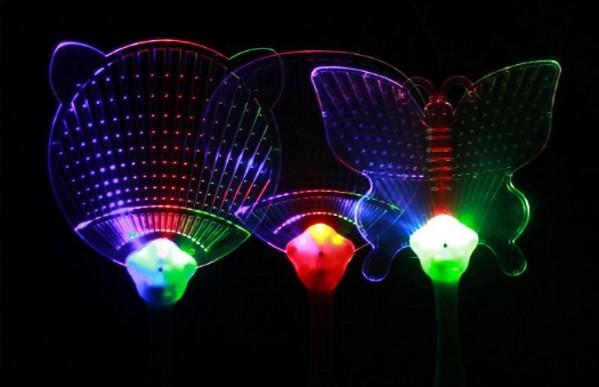 Hot Cool LED Light Fans Glowing Hand Fan Luminous Children Gifts Toy Novelty 20