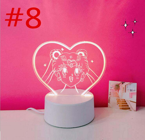 Variety of creative cartoon flamingo 3D night light girl bedroom bedside table lamp student small gift custom