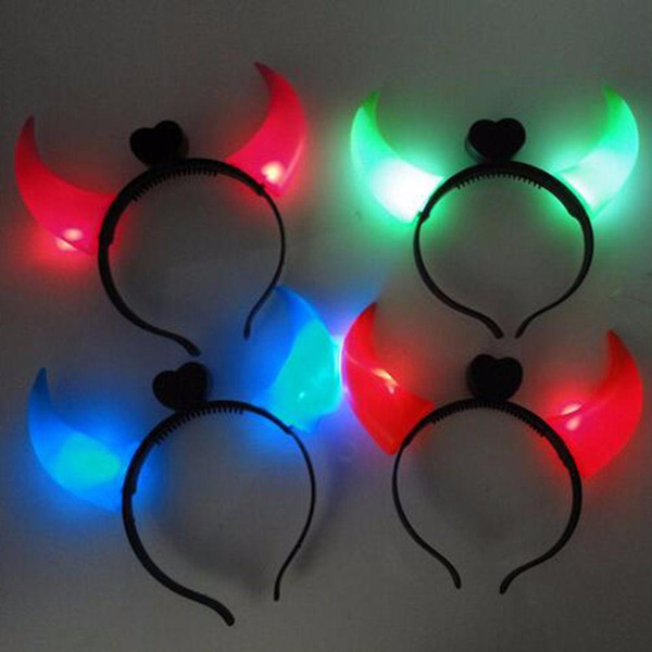 Baby Kids Hairband Emitting Horn Hair Accessories Children luminous Horn Toy free shipping TY1975