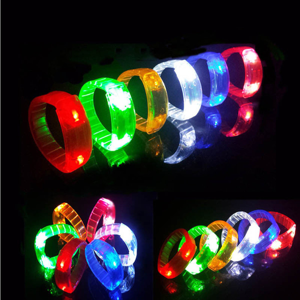 Led Flashing Bracelet Activated Sound Control Light Up Bangle Wristband Club Party Bar Cheer Luminous Hand Ring Glow Stick Night Light