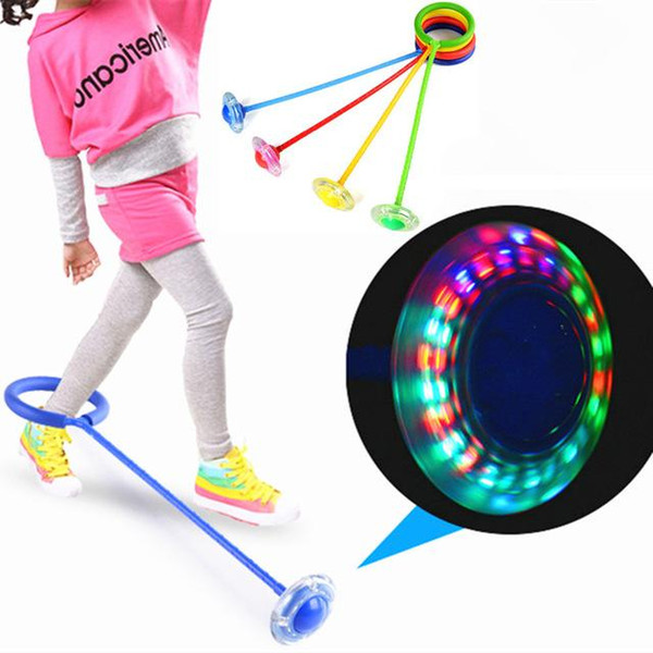 New Creative Colorful Children's LED Flash Jumping Ring Dancing Ball Glowing Fitness Educational Toys Funny Game Outdoor Sports Toys