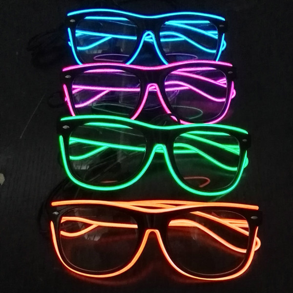 LED Party Glasses Fashion El Wire glasses for Xmas Birthday Halloween party Bar Decorative supplies C2423