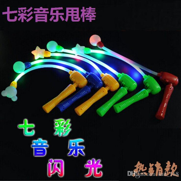 Stalls selling children's electronic flash stick throw stick colorful fantasy turn-emitting musical toys wholesale rejection stick