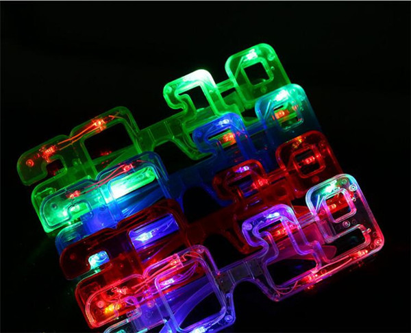 Fashion 2019 Flashing LED Glasses Flash Sunglasses Christmas Night Light Dances Party Supplies Decoration Kids Gifts LED light Y284