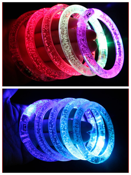 Flashing LED bracelet Party Disco Glowing tool color bracelet Blinking Crystal bracelet Christmas Gift DHL MOQ:500pcs SVS0314#