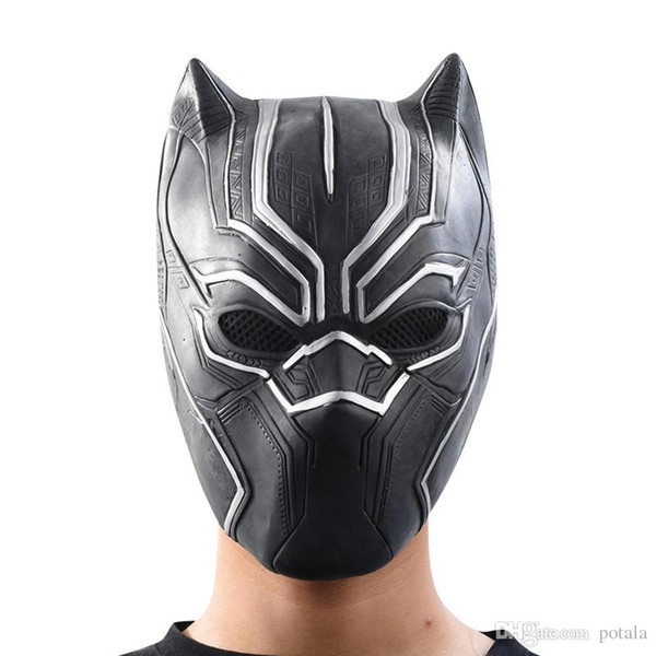 High Qualities Black Panther Face Mask Halloween Realistic Men's Latex Party Mask Xmas Cosplay Costume Adults Masquerade Christmas Fant