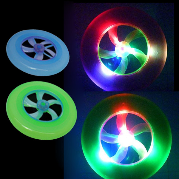 Prettybaby kids toys LED Luminous Frisbee flying UFO lights rotating flywheel Flashing Frisbee Toys Pt0389#