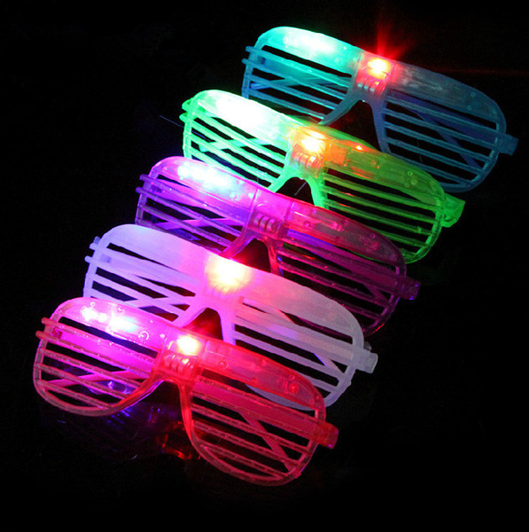 LED Shades Glow Shutter Glasses Light Up Flashing luminous Rave Wedding bar stage performence Concert Cheer atmosphere props FFA2073