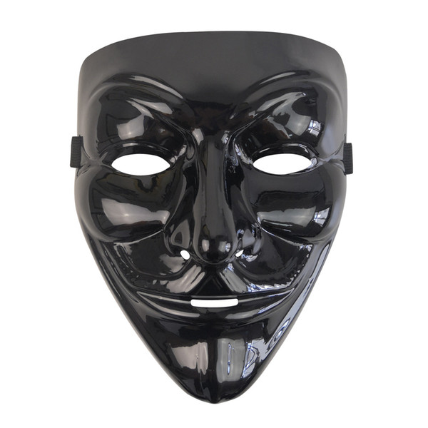 Black&V-forVendett Black with Blood Red Mask PVC Environmental protection explosions glowing masquerade Bar Party Disco mask