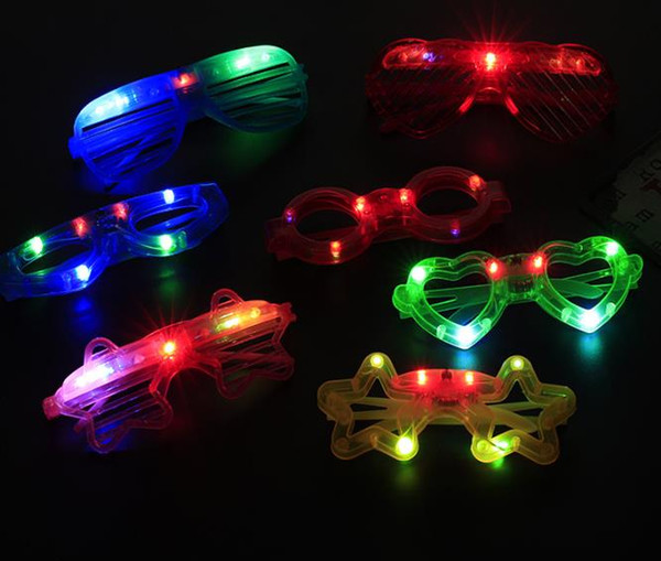 LED Light Decor Glass Plastic Glow LED Glasses Light Up Toy Glass for Kids Party Celebration Neon SHow Christmas New Year decorations