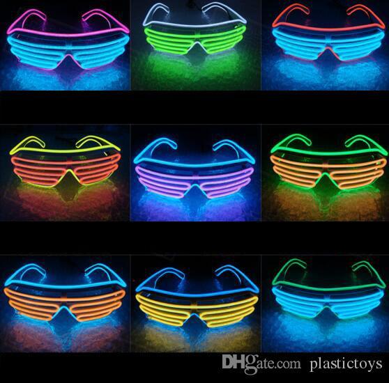 LED Party Glasses Fashion EL Wire Glasses Birthday Halloween Party Bar Decorative Supplier Luminous Glasses Eyewear