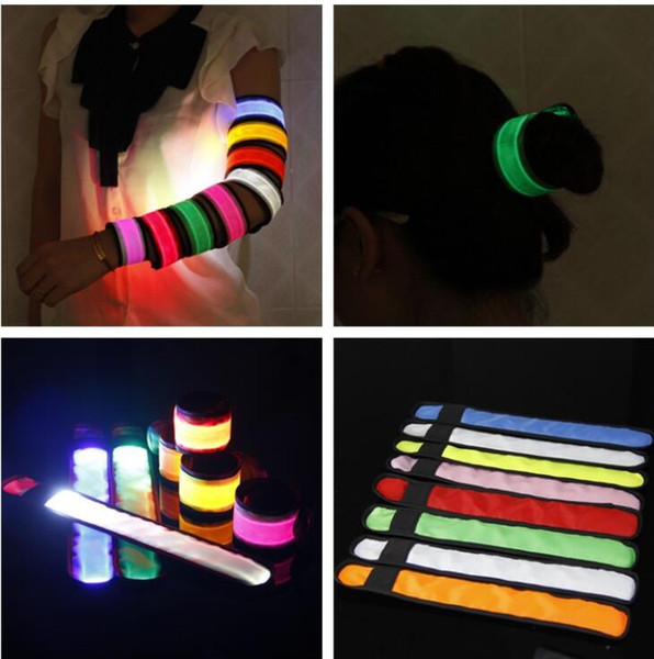 LED Optical Fiber Light-emitting led Arm Band Luminous Arm Belt Running Riding Cheer Props Warnings Fluorescence Reflection LED Arm Band