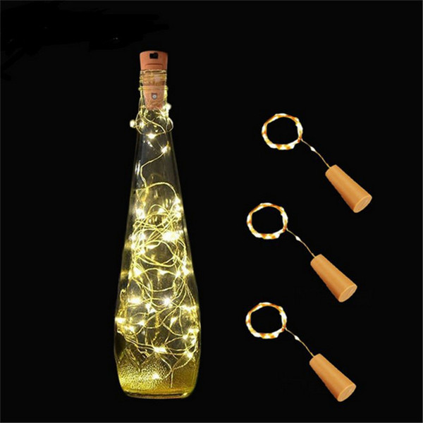 LED Cork Shape Light with 2M 20 lamps LED Strip Wine Stopper Lights Colors Changing Article Lights For Xmas Christmas Wedding Halloween