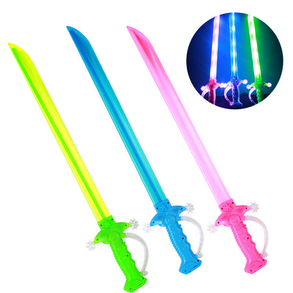 Luminescent toy swords gravitational music induction LED Swords