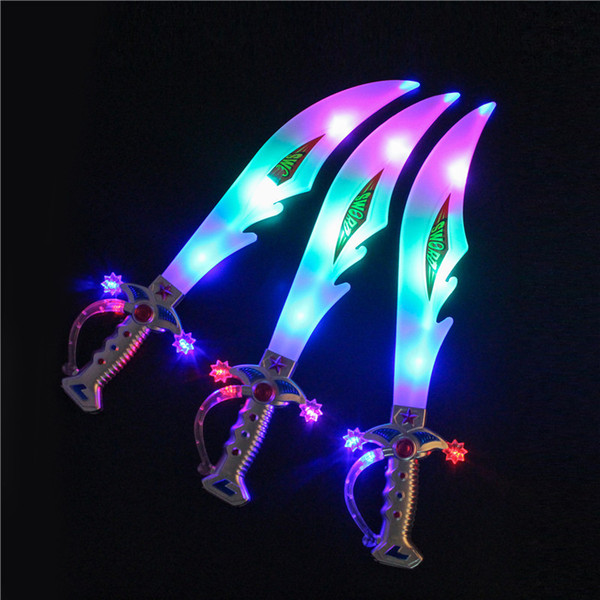 Hot new Led Toys Electronic Light Knife Simulation Children's Toys Sword Colorful Flash Swords Gifts For Kids WCW307