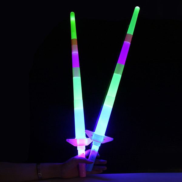 Led retractable light rod, children's luminous sword, singing, luminous toys, gathering night market, hot sale wholesale