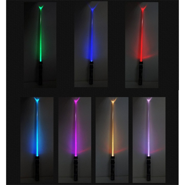 2018 New 7 Multicolors Led Lightsaber WarSword Toys Cosplay Props Flash for Boys Gifts Free Shipping