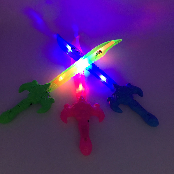 Novelty LED Sword Kids Toys Lighting Children Outdoor Toy Flashing Simulation Weapon Electric Peops Party Gift Wholesale