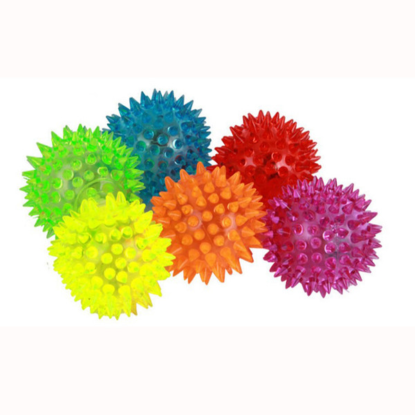 Flashing Light Up Spikey Balls Toy High Bouncing Balls Fun Novelty Sensory Hedgehog Ball Random Color