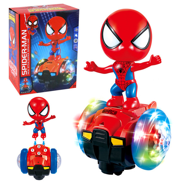 Electric all-directional balance car toy 360 degree automatic rotating light music toy car night market cross-border source of kids toys