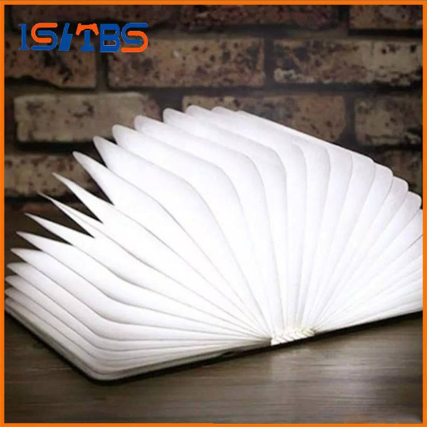 2017 New Generation Foldable Colorful USB Bedside Children LED Night Light 200LM Rechargeable LED Book Shape Night Lamp