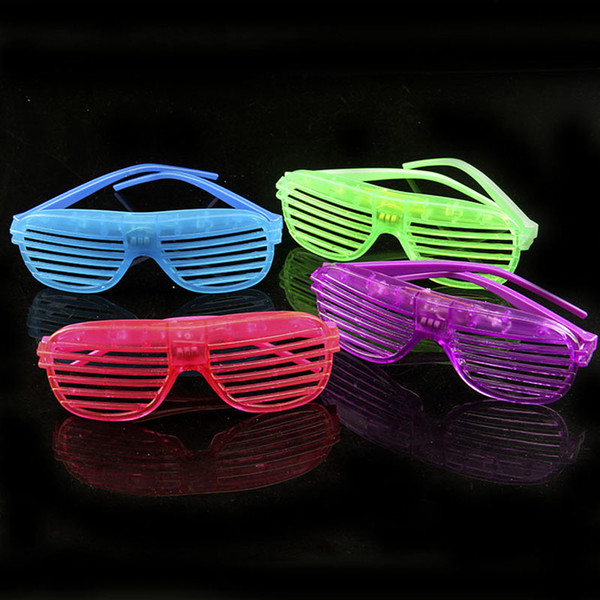 Halloween Prop Glow Sunglass Shutter Shades LED Light Glass Free Size For Party Club Festival Wear