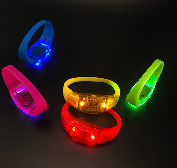 New product release The silicone glow bracelets Voice control lamp shining Club bar party glow bracelets in joy bracelet