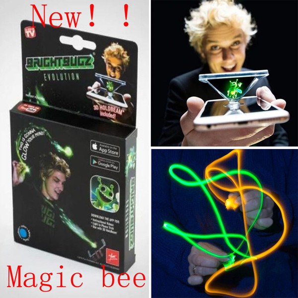 NEW Bright BugZ Magically Flies From Hnad To Hand Magic Lights 3D Bees Download APP Toy Lamp Kit Illusion Trick Funny Kids Xmas