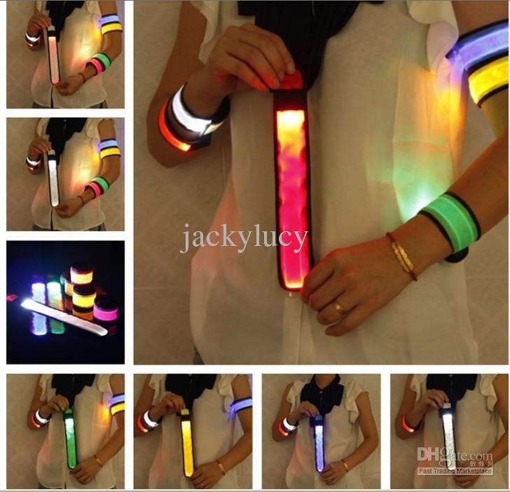 10pcs Outdoor Sports Safety LED Flashing Arm band Wrist Strap Armband for Climbing Cycling Free Shipping