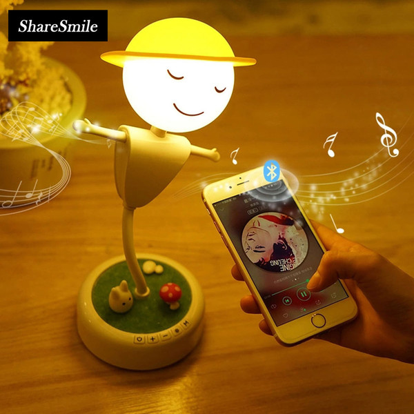 Creative scarecrow,bluetoothaudio,night light,rechargeable touch sensitive speaker,lamp room,night child gift,LED,USB