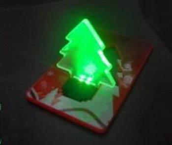 Christmas tree Led Card Light & Portable Led Light & Novelty Tree Led Lamp LED kids toys for Christmas gift