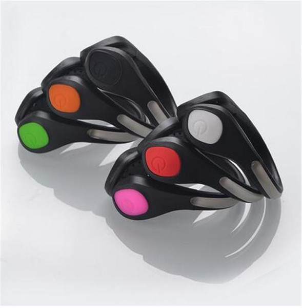 hot Bike Cycling Sports Shoes Wrist Safety Signal plastic LED shoe Clips flash luminous Led Light Shoe Clip with OPP bag D6