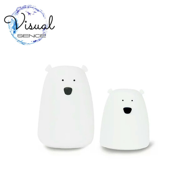 Christmas Colorful Bear Silicone LED Night Light Chargeable Battery Touch Sensor light 2 Modes Children Baby Kids Night Lamp Bedroom Light