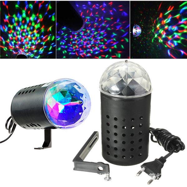 LED Stage Lamp Light Mini crystal magic ball Auto Rotating Crystal Laser Lighting Lamp Dancing Lamps Festive Party LED Toys GGA1780