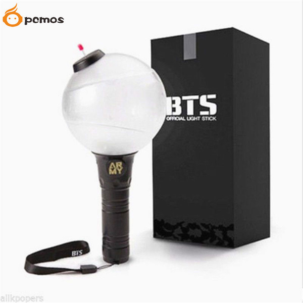 Wholesale- [PCMOS] Kpop BTS Bangtan Boys The Wings Tour Korean Fashion Glow Light Stick Concert Supply Shiny Toys US In Stock 16052405