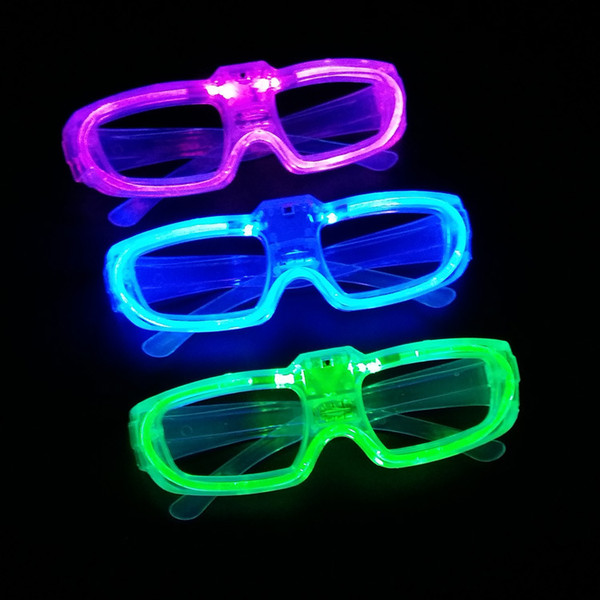 Halloween New Led Cold Light Glasses EL Wire Glowing Flash Glasses Flashing Glasses Fluorescence Party eyeglass DJ Party Props