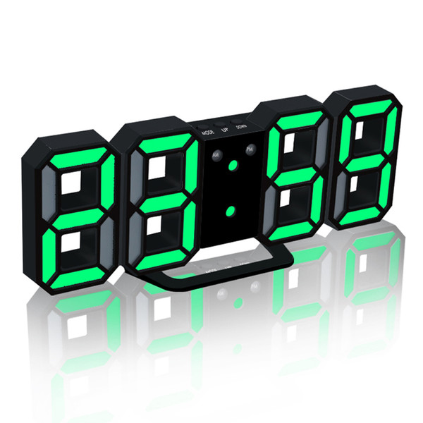 1 Set LED Digital Alarm Clock Upgrade Version 8888 Wall Clock Can Adjust the LED Brightness Automatically in Night